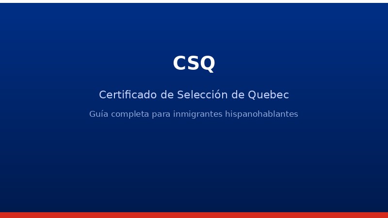 CSQ — Certificado de Selección de Quebec - illustration éditoriale